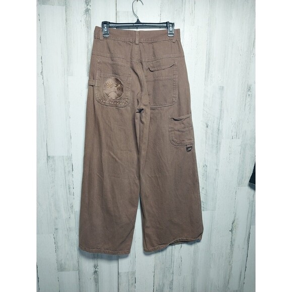 Tunnel Vision Medium Brown Baggy Jeans Embroidered - Picture 5 of 6
